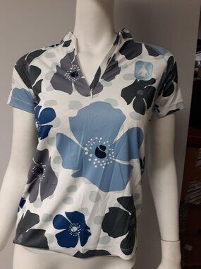 Swannies Women's Golf Pull Over Shirt Blue White Size XS NEW WITH TAGS!